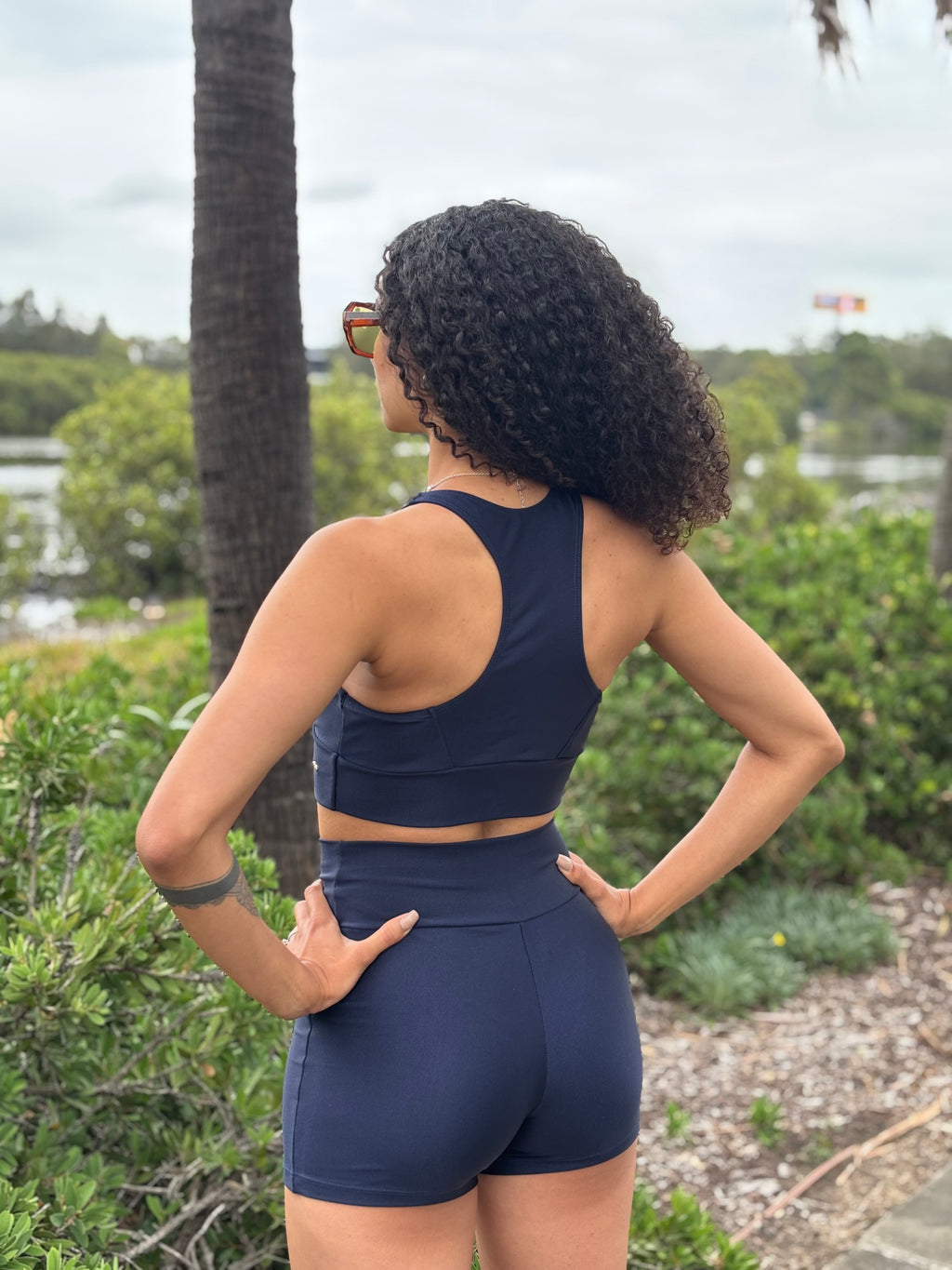 Flow Core Racerback Top - Navy Blue