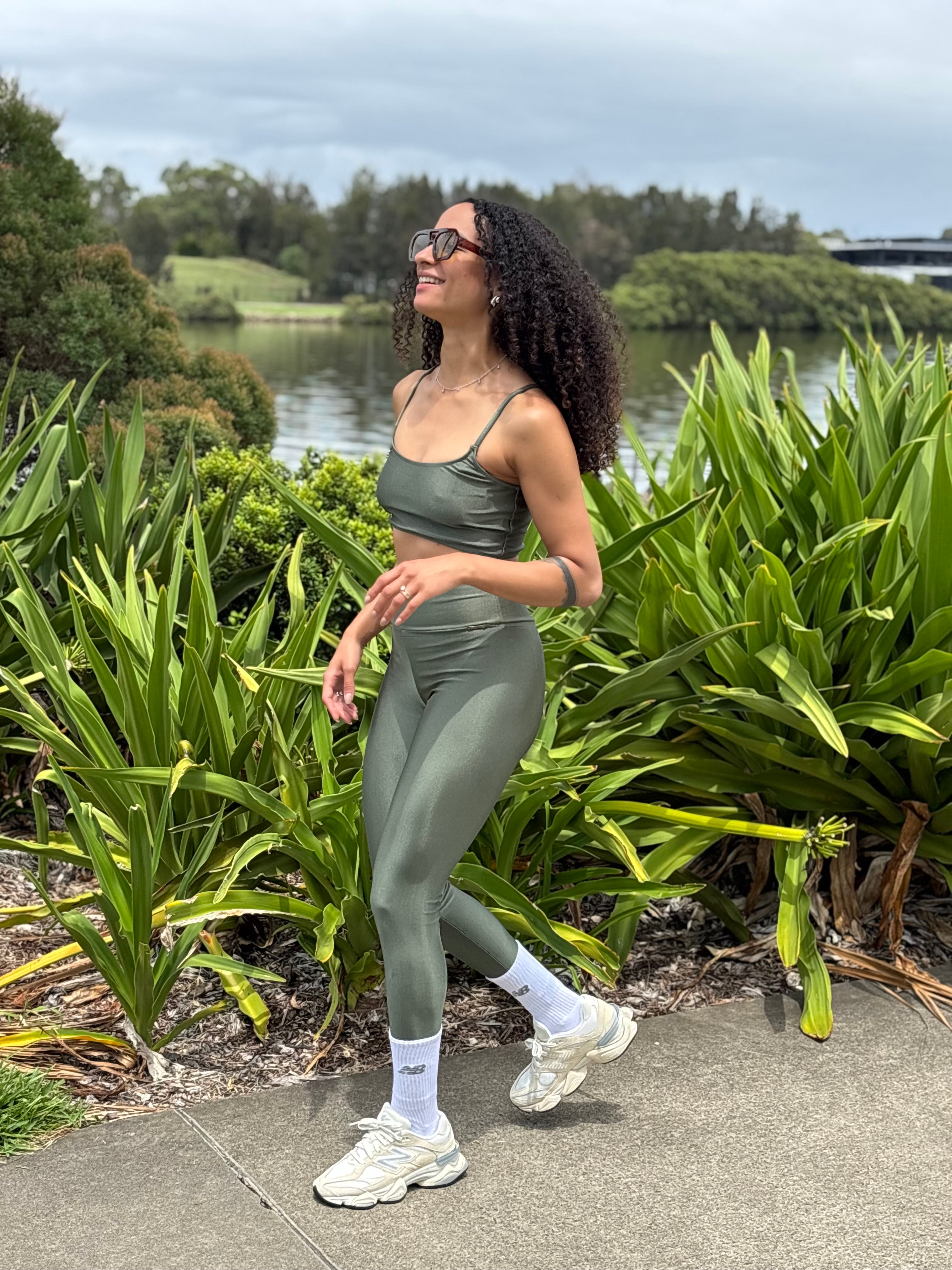 Flow Core Leggings - Forest Green