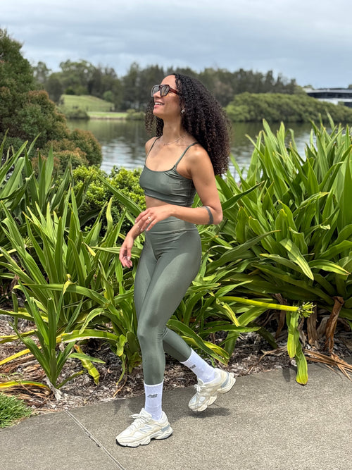 Flow Core Leggings - Forest Green